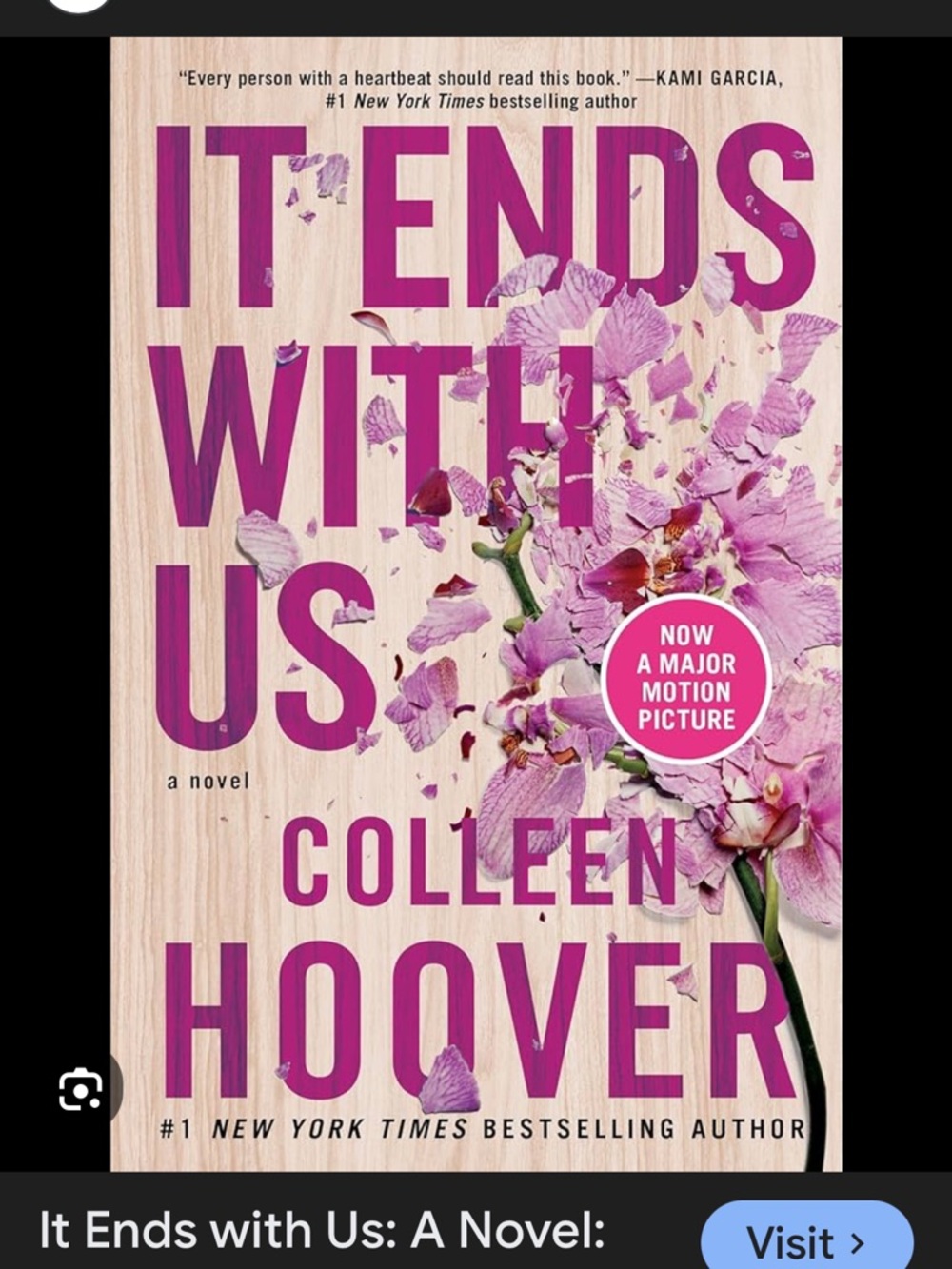 Othr Pink Floral 'It Ends With Us' Decorative Coffee Table Book